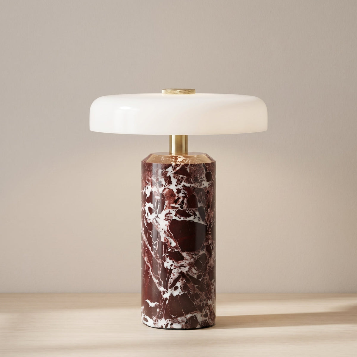 Lampe de table en marbre et verre sans fil